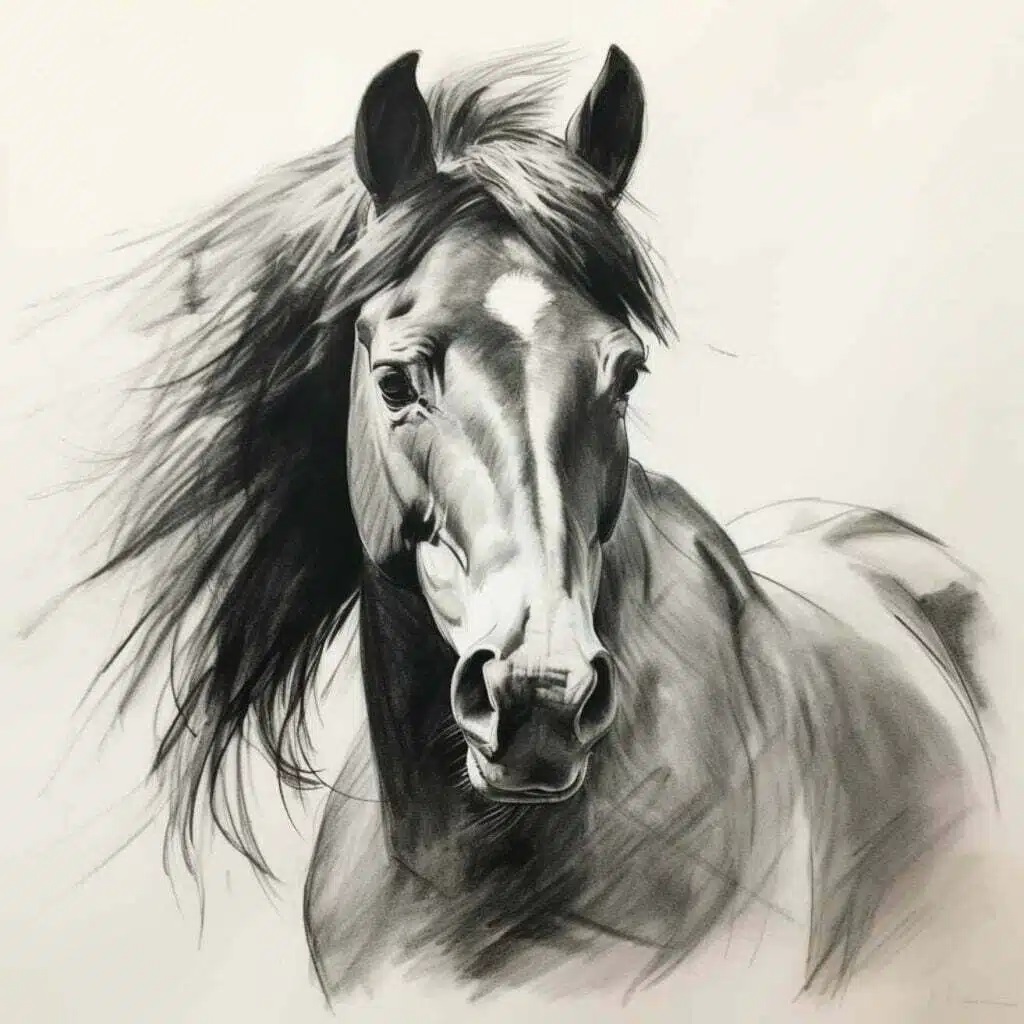 simple creative charcoal drawing