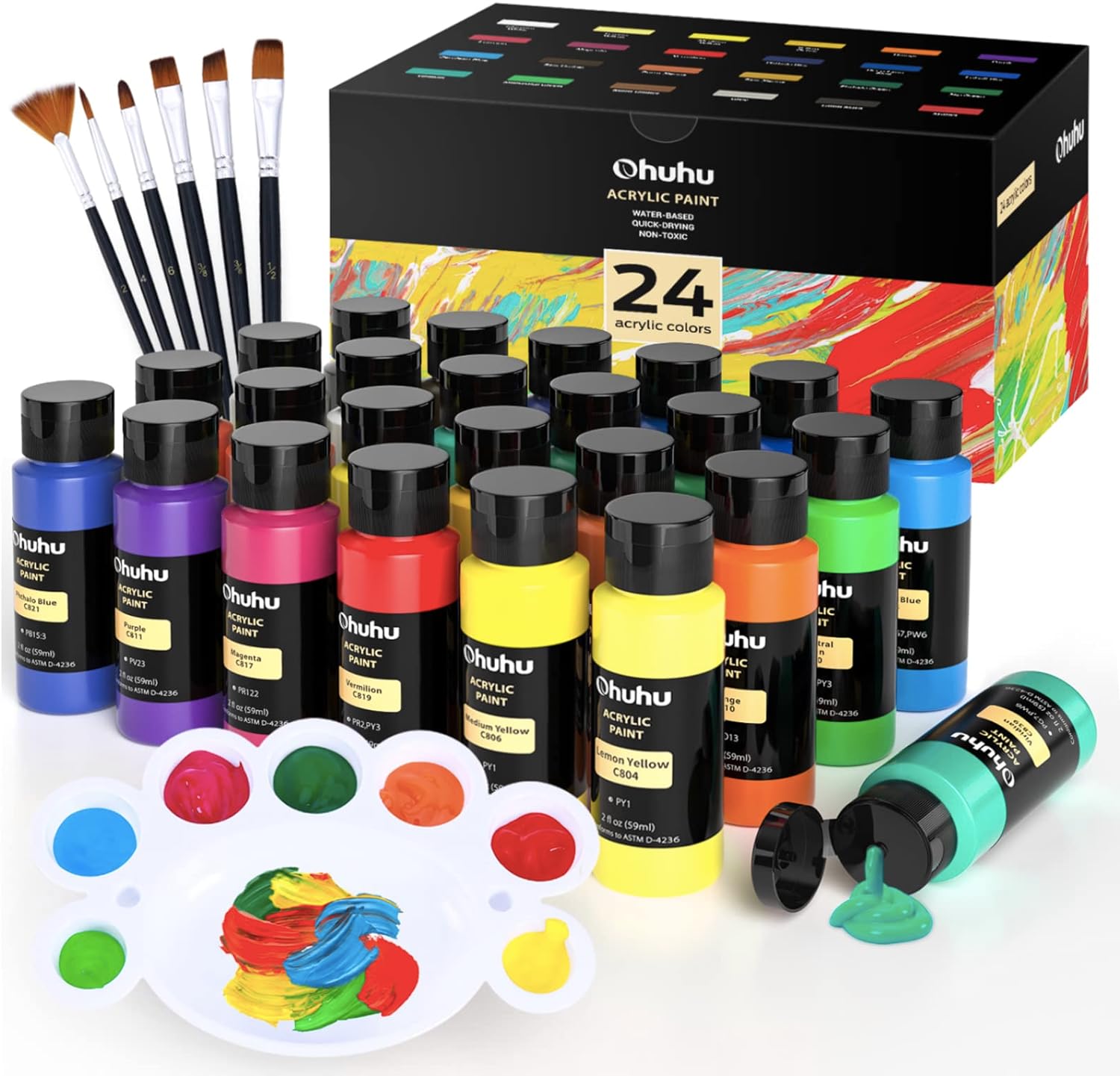 are acrylic paints washable