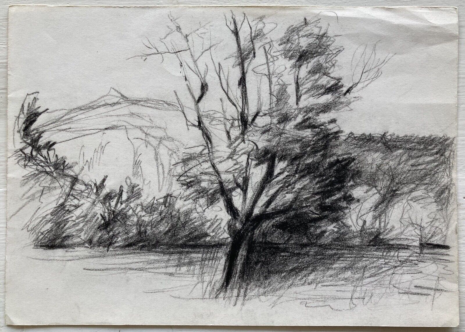 charcoal drawing landscape