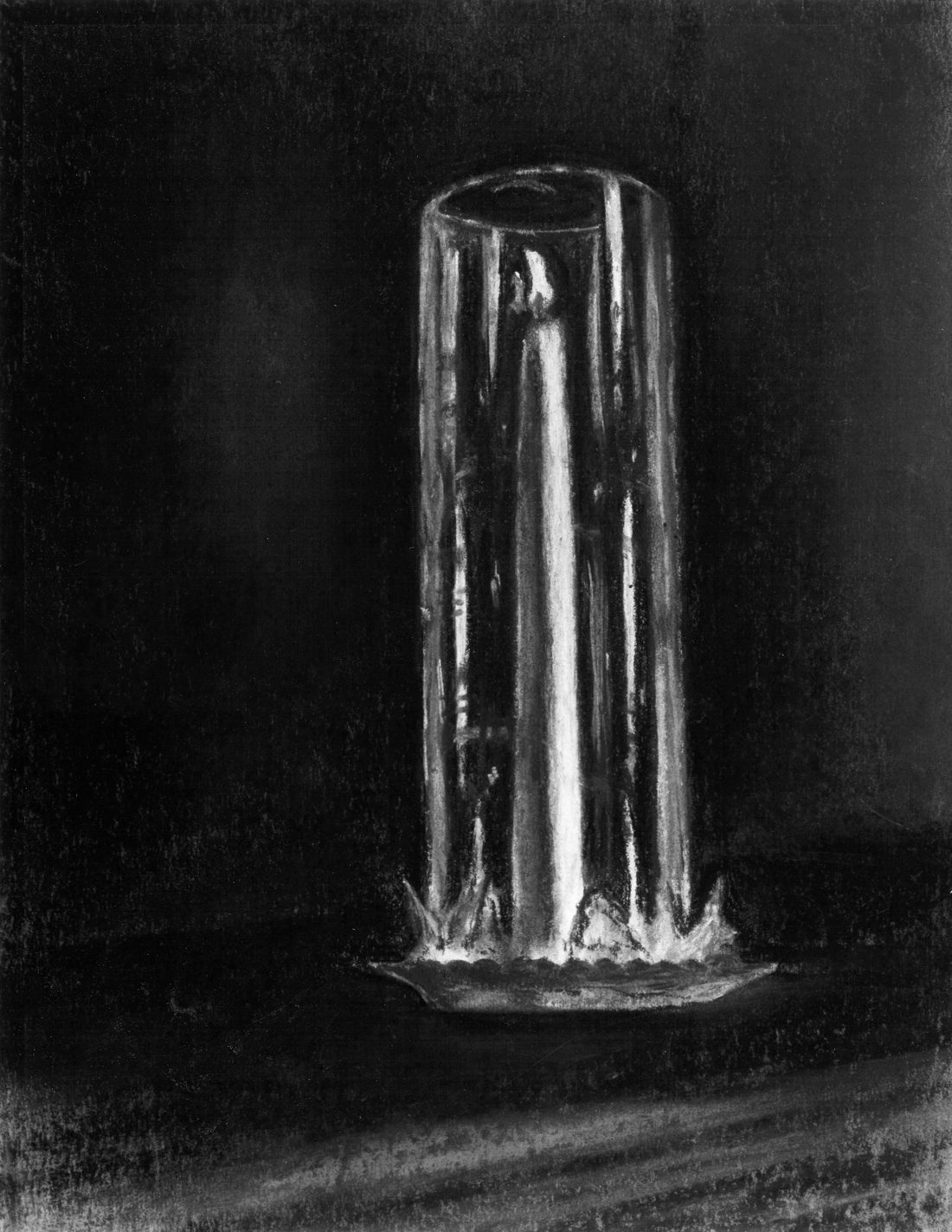 candle charcoal  drawing