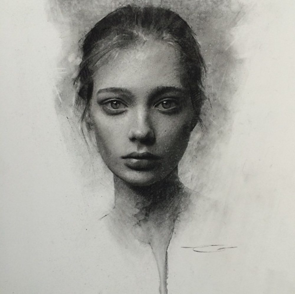 charcoal drawing  paper