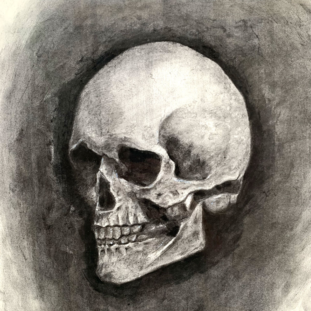 scary charcoal  drawing