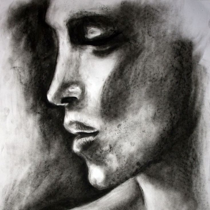 easy charcoal portrait drawing