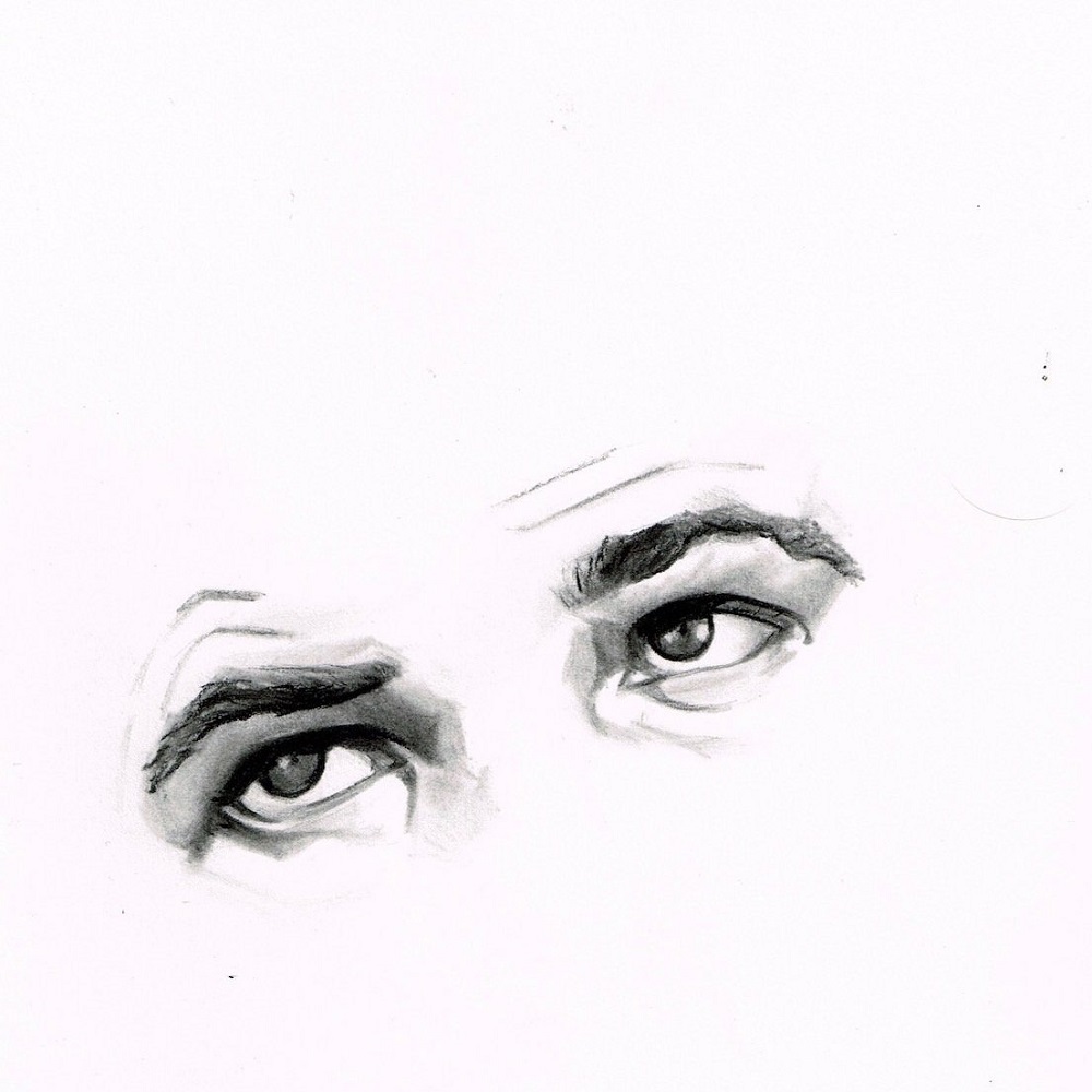 eye charcoal drawing