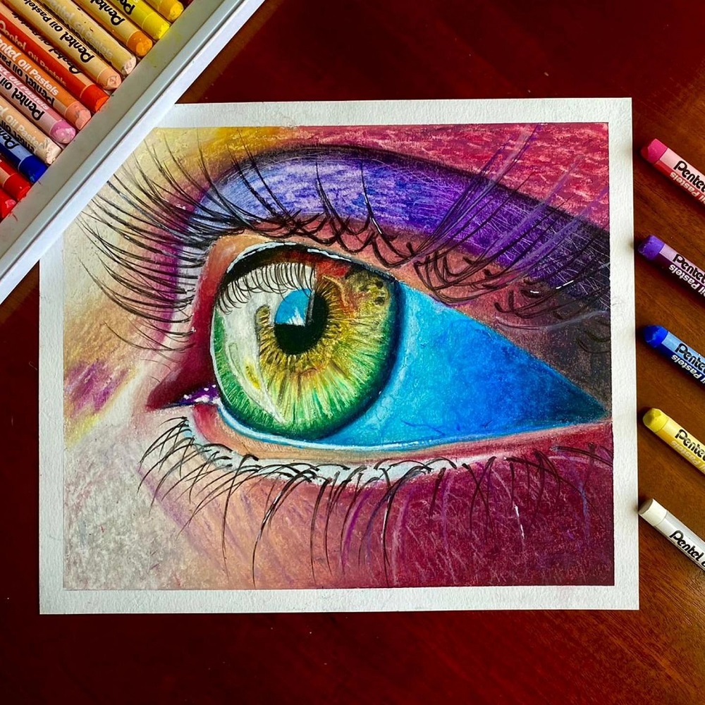 using oil pastels