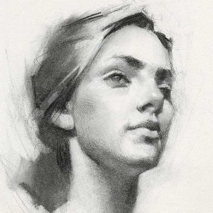 Portrait-sketch-in-charcoal