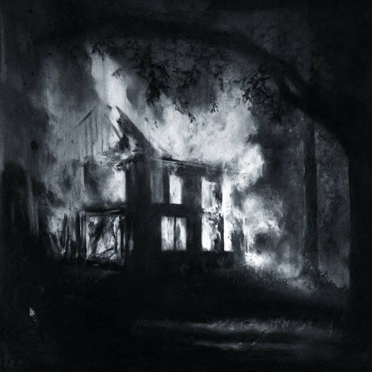 charcoal fire drawing