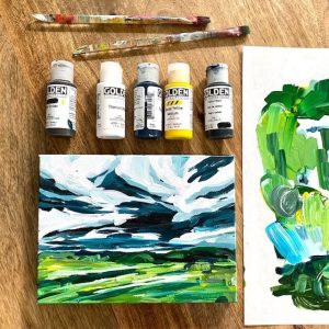 acrylic painting tutorial landscape painting canvas beginners