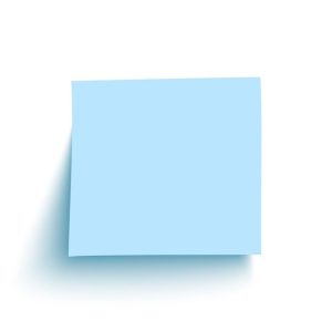 blue sticky note