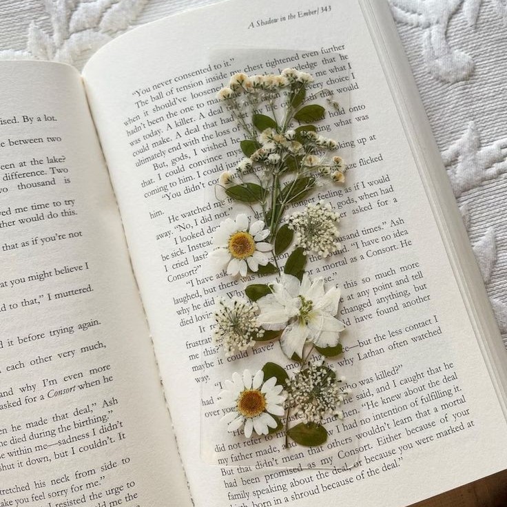 pressed flower bookmark