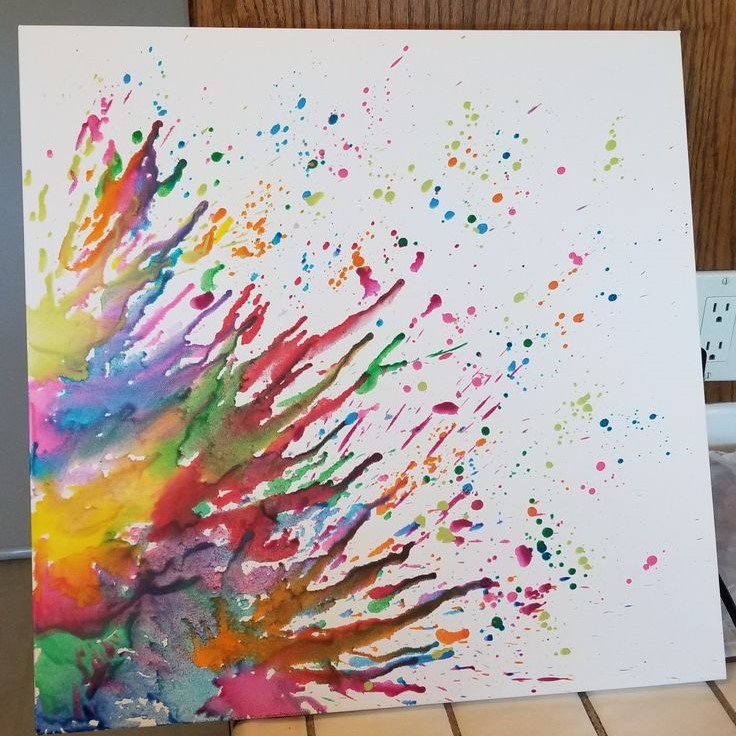 melted crayon art ideas