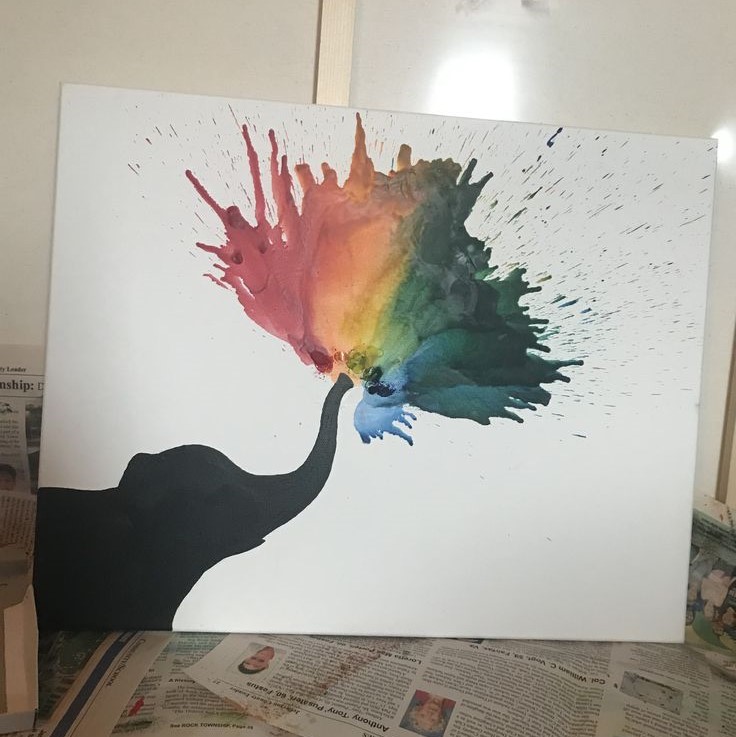 melted crayon art ideas