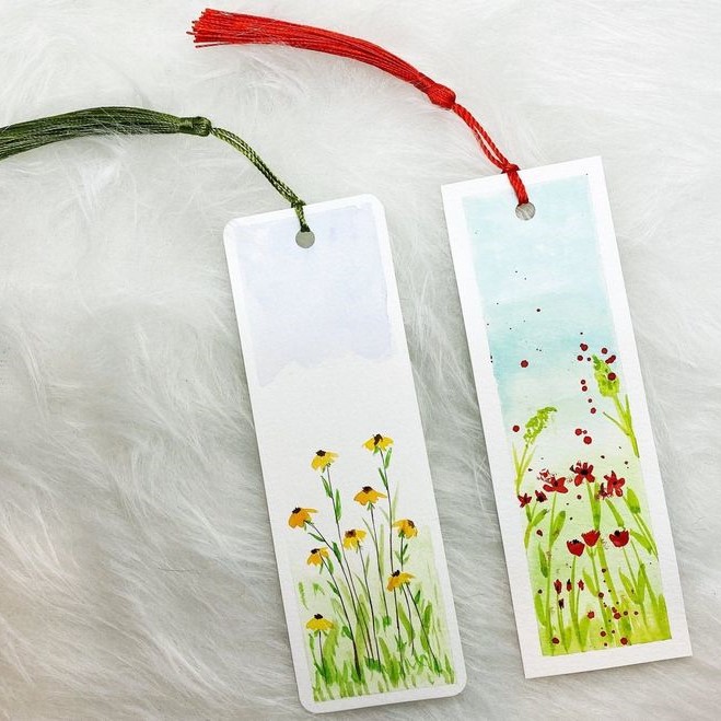 watercolor bookmark ideas