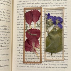 pressed flower bookmark