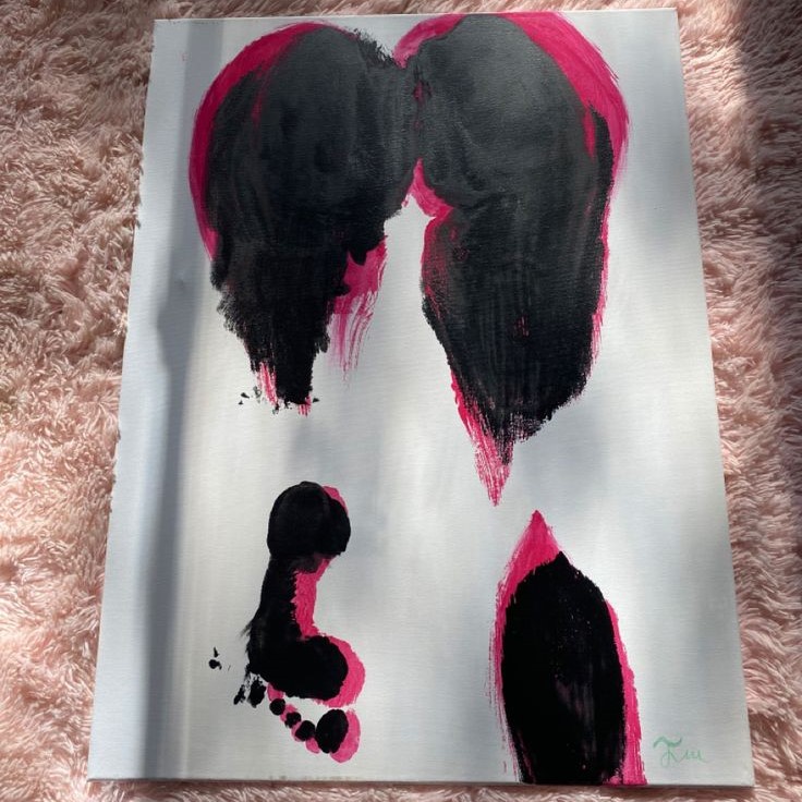front body painting on canvas