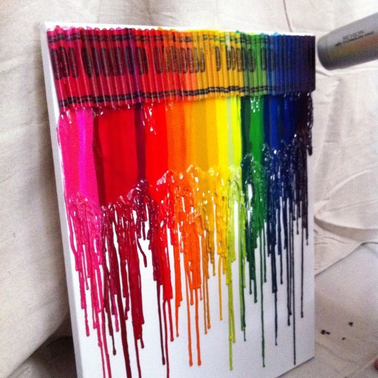 melted crayon art ideas