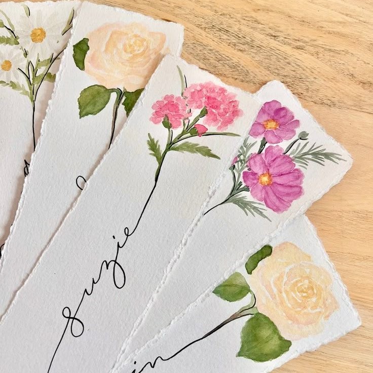 watercolor bookmark ideas