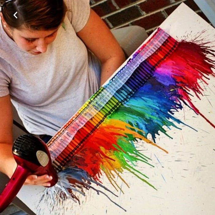 melted crayon art ideas