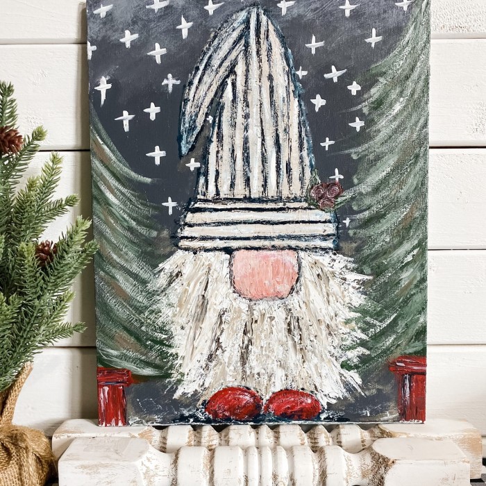 christmas canvas painting ideas