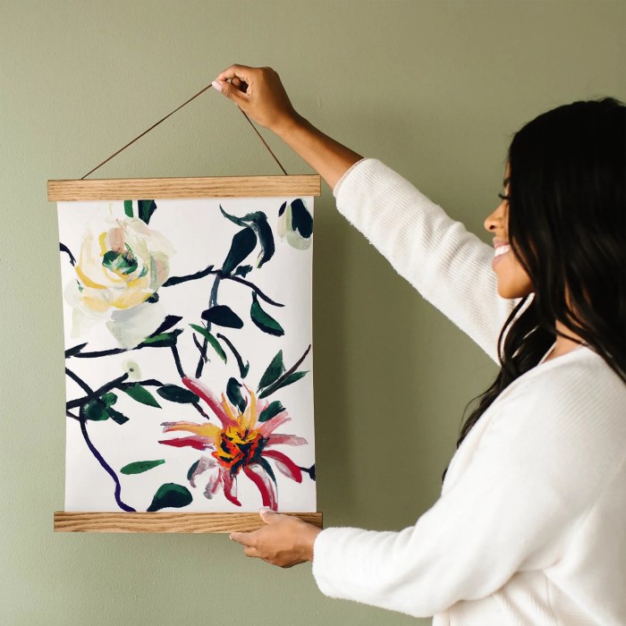 how to hang a canvas painting