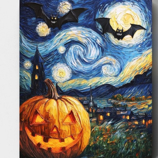 halloween canvas painting