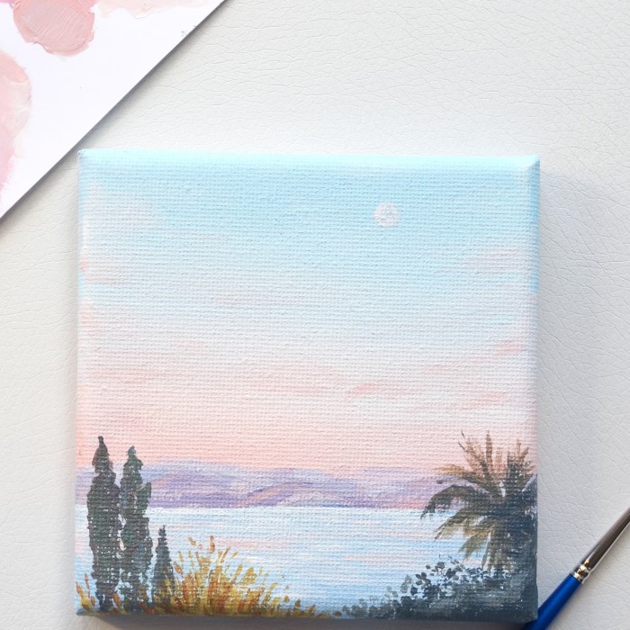 mini canvas painting