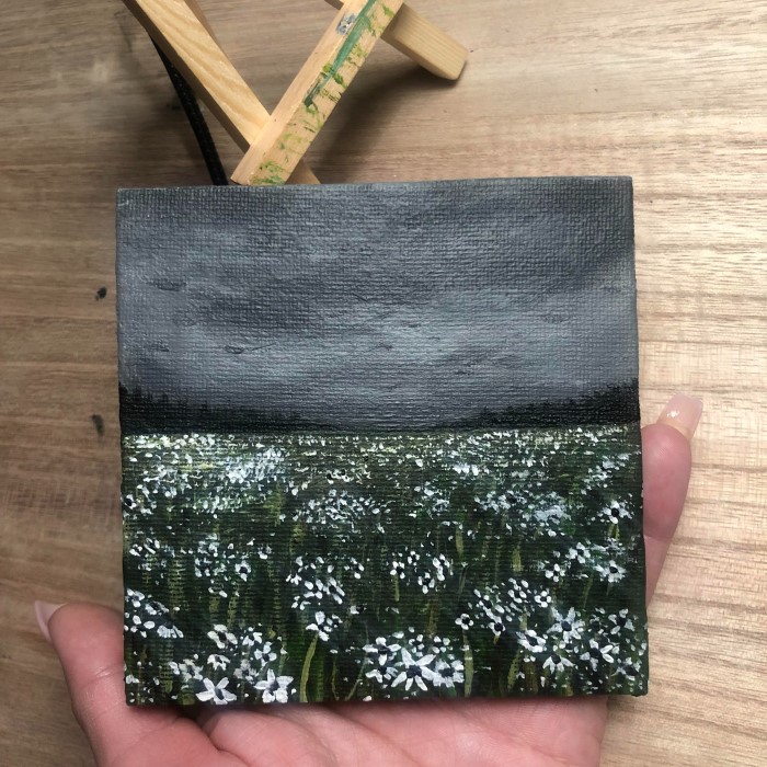 mini canvas painting
