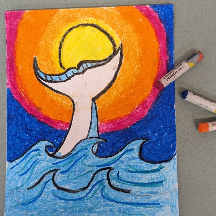 oil pastel art