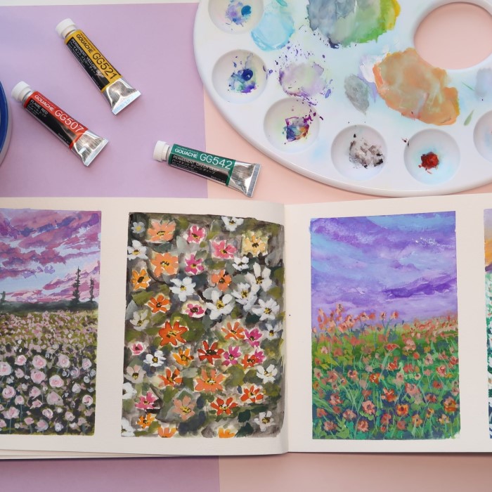 how to paint with gouache
