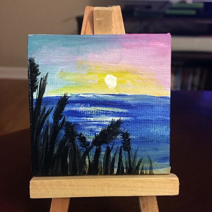 mini canvas painting