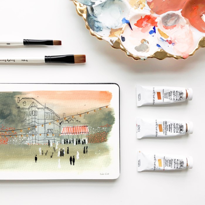 how to paint with gouache