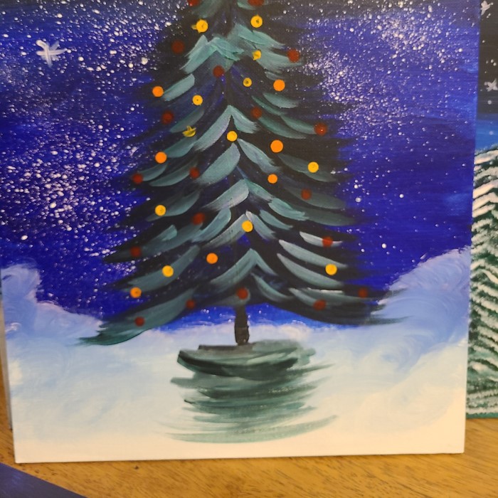 christmas canvas painting ideas