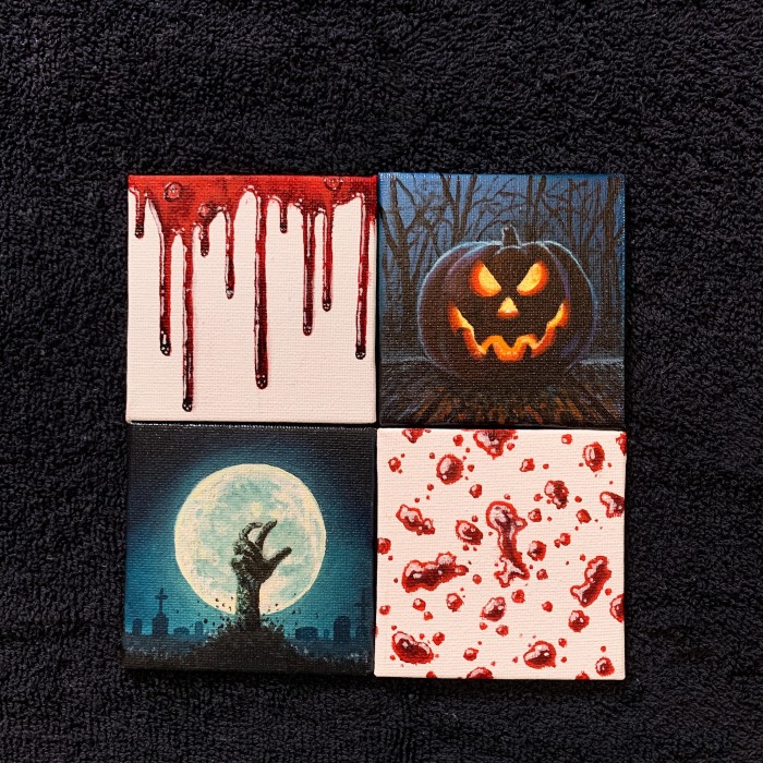 halloween canvas painting