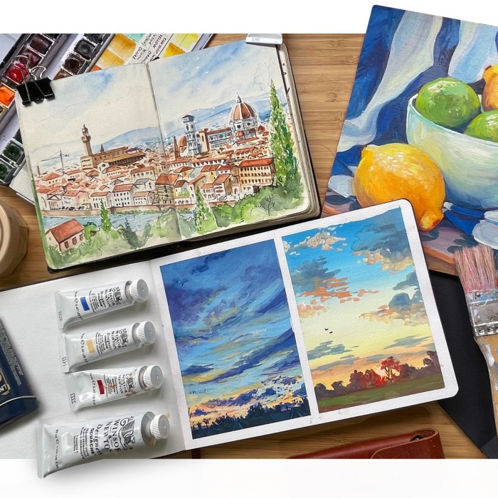 gouache paint vs acrylic