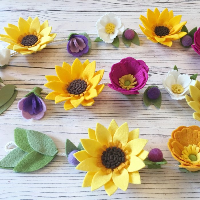 felt flowers diy