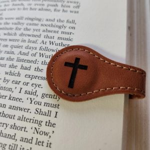 magnetic leather bookmark