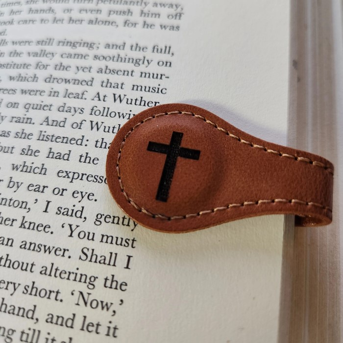magnetic leather bookmark