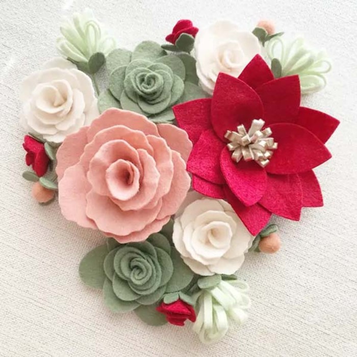 felt flowers diy