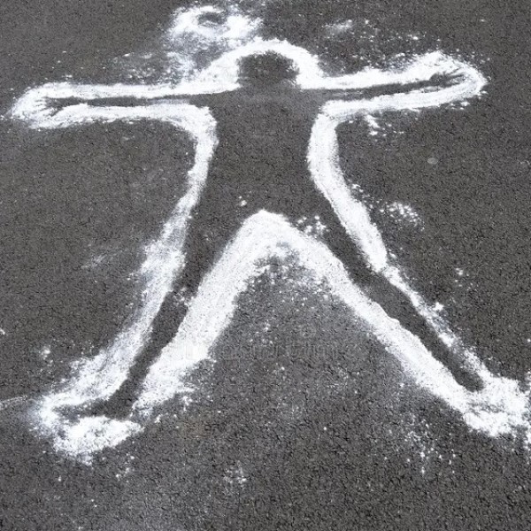 chalk outline
