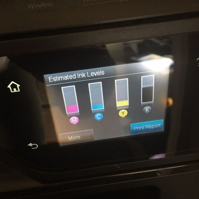 how to check ink levels on hp printer