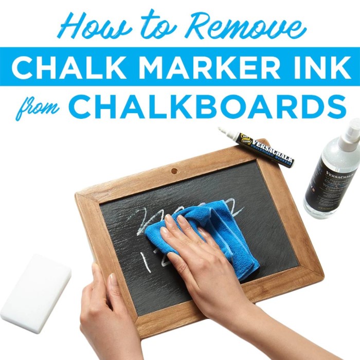 how to get chalk marker off chalkboard