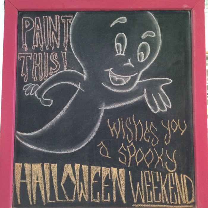 halloween chalk art