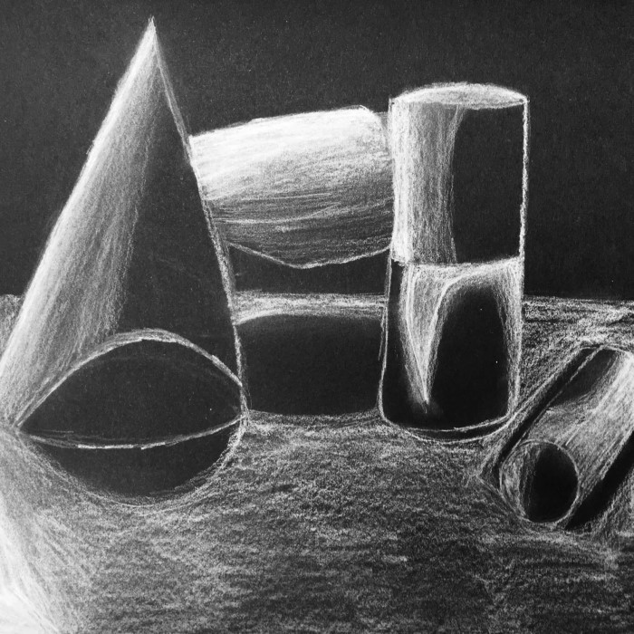black paper drawing
