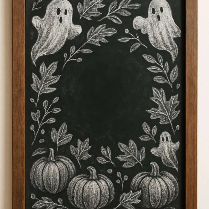 halloween chalk art