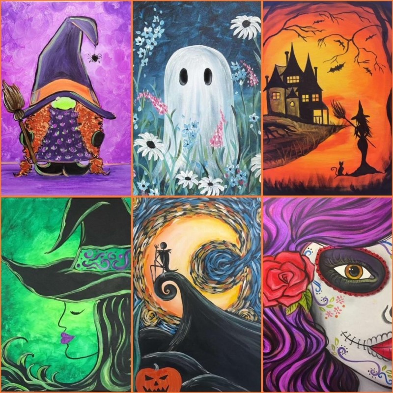 halloween paint and sip
