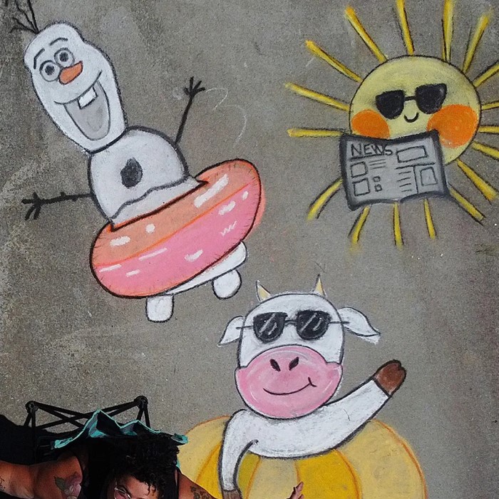 easy disney chalk art