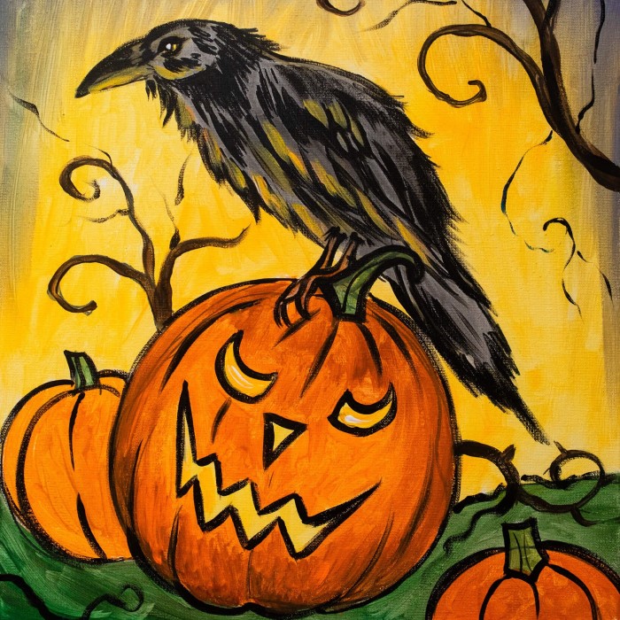 halloween paint and sip
