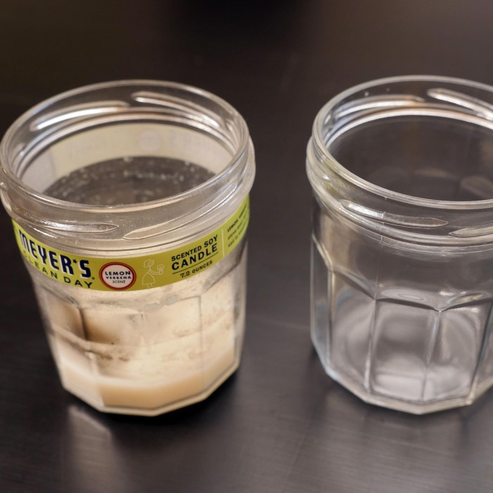 how to get wax out of candle jar