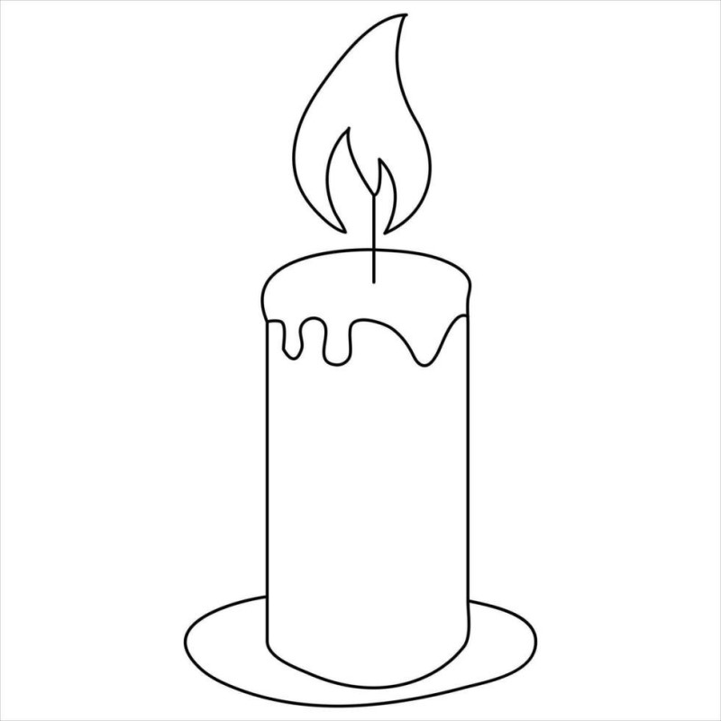 how to draw a candle