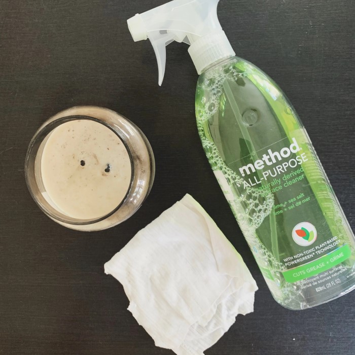 how to clean candle wax